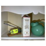 NUT CRACKERS AND GLASS PITCHER