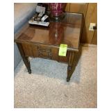 DREXEL ONE DRAWER SIDE TABLE, 22 IN X 26 IN X 21 I