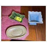 GROUP OF POTTERY DISHES, FLORALINE USA, UPCO USA,