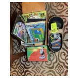 BOX CONTAINING MISC TOYS, PICTURE BOOKS, EXPLORER