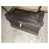 VINTAGE WOODEN CHEST 29.5IN X 15IN X 15IN