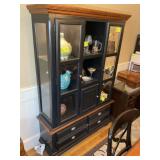 3 DOOR 4 DRAWER LIGHTED CHINA HUTCH, APPROX 46 IN