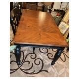 FINE DINING ROOM TABLE WITH SINGLE LEAF, APPROX 66