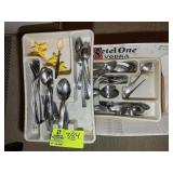 BOX CONTAINING FLATWARE