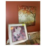 TWO DECORATIVE PRINTS, FRAMED AND MATTED FLOWER 26