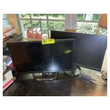 TWO COMPUTER MONITORS, LG AND ACER, APPEAR TO BE A