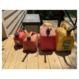 GROUP OF GAS CANS