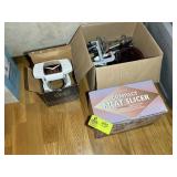 COMPACT MEAT SLICER AND MISC KITCHEN ITEMS