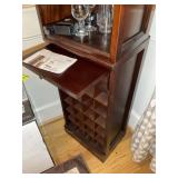 POTTERY BARN MODULAR BAR WITH WINE GRID TOWER, NO