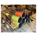 GROUP OF DECORATIVE ITEMS INCLUDING WINE RACK AND