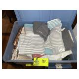 TOTE CONTAINING KITCHEN DISH TOWLES
