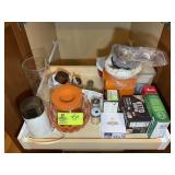MISC GROUP OF COFFEE ITEMS INCLUDING FILTERS, POT,