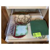 GROUP OF SERVING DISHES, EGG TRAY, ETC