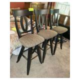 GROUP OF 3 SWIVEL BAR STOOLS, SEAT HEIGHT 32 IN