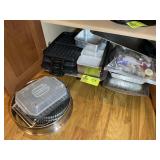 LARGE GROUP OF BAKING PANS, SHEETS AND CAKE PANS