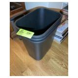 GROUP OF PLASTIC TRASH CANS