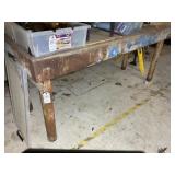 METAL SHOP TABLE 82.5IN X 29IN X 36IN TO BE REMOVE
