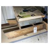 WOODEN STEP LADDER AND STORAGE BINS