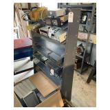 METAL RACK WITH STORAGE BINS NO CONTENT 36IN X 12I