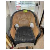 WICKER OCCASIONAL CHAIR, 34 IN TALL