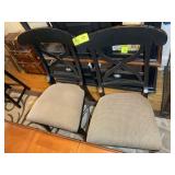 GROUP OF 5 UPHOLSTERED SEAT WOOD FRAME FINE DINING