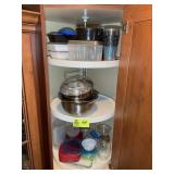 CORNER CABINET CONTAINING, PLASTIC STORAGE CONTAIN