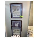 GROUP OF AVIATION THEMED WALL ART 15 IN X 18 IN AN