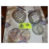 GROUP OF GLASS JEWELRY BOXES AND RING HOLDERS