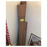 GROUP OF OUTDOOR PATIO SHADES, 72 AND 52 INCH LENG