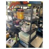 5 TIER PLASTIC SHELF, 36 IN X 24 IN X 72 IN, NO CO
