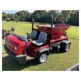 TORO WORKMAN HDX-G WITH PROPASS 200 SAND SPREADER.