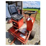 ORANGE GREENS ROLLER WITH CART. SALSCO INC. WITH H