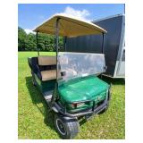 EZGO MPT 1200 GAS GREEN CART WITH 48INX39IN ELECTR