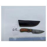 XROSSROADS CUTLERY HANDMADE DAMASCUS STEEL FIXED B