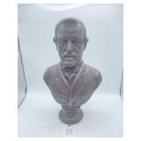 ROBERT E LEE BRONZE PAINTED PLASTER MOLDED BUST, M