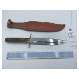 EDGEMARK ORIGINAL BOWIE KNIFE 443 WITH ANTLER HAND