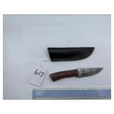 XROSSROADS CUTLERY HANDMADE DAMASCUS STEEL FIXED B