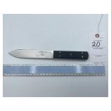 J. RUSSEL AND CO. FIXED BLADE KNIFE WITH WOOD HAND