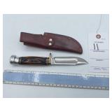MARBLES FIXED BLADE HUNTING KNIFE WITH HORN STYLE