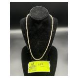STERLING SILVER CHAIN/ROPE NECKLACE 23.5IN APPROX
