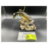 THE DANBURY MINT FISH SCULPTURE TITLED SUDDEN STRI