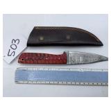 XROSSROADS CUTLERY FIXED BLADE DAMASCUS STEEL KNIF