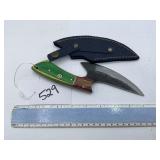 XROSSROADS CUTLERY FIXED BLADE STEEL KNIFE GREEN Y