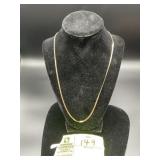 APPEARS TO BE MARKED 14K YELLOW GOLD NECKLACE 22IN