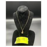 APPEARS TO BE MARKED 14K YELLOW GOLD NECKLACE 18.7