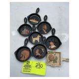 GROUP OF MINIATURE FRYING PANS DESTINATION THEMED