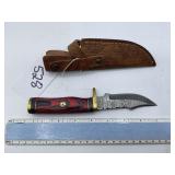 XROSSROADS CUTLERY FIXED BLADE DAMASCUS STEEL KNIF