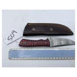 XROSSROADS CUTLERY FIXED BLADE DAMASCUS STEEL KNIF