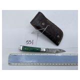 XROSSROADS CUTLERY DAMASCUS STEEL FOLDING POCKET K