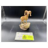 THE DANBURY MINT RAM SCULPTURE TITLED DESERT BIGHO